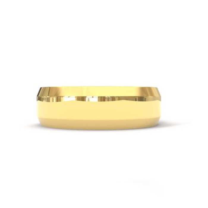 Aliança de Ouro 18K Quadra Quina Italiana 7mm