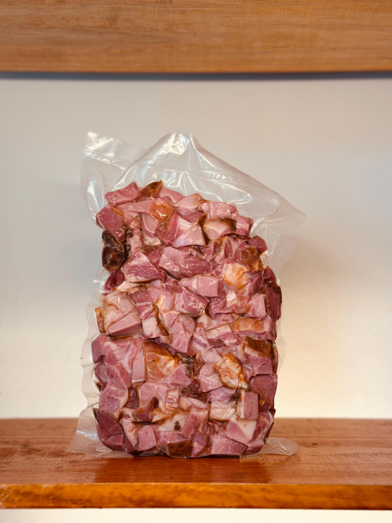 Bacon em cubos 