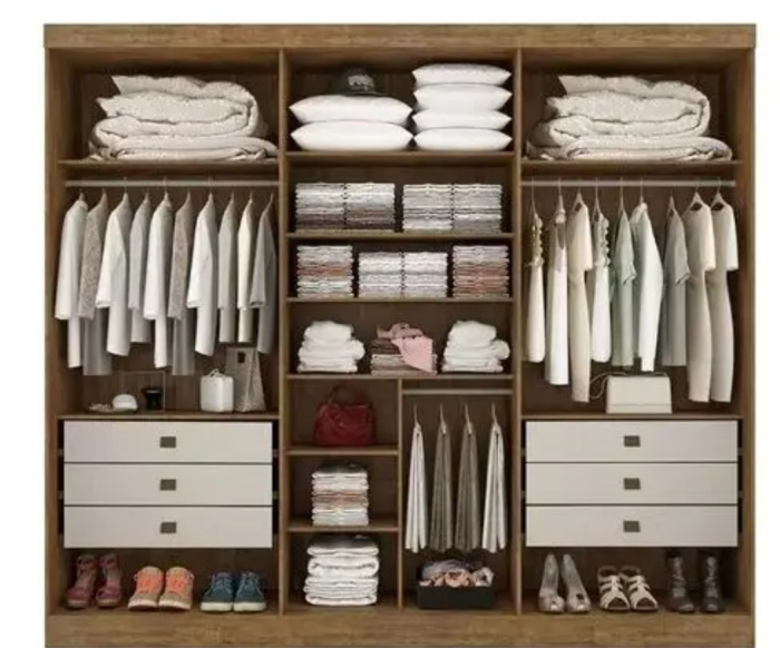 Guarda-Roupa Da Vinci Plus 6 Portas Cinamomo 100% MDF D’Doro